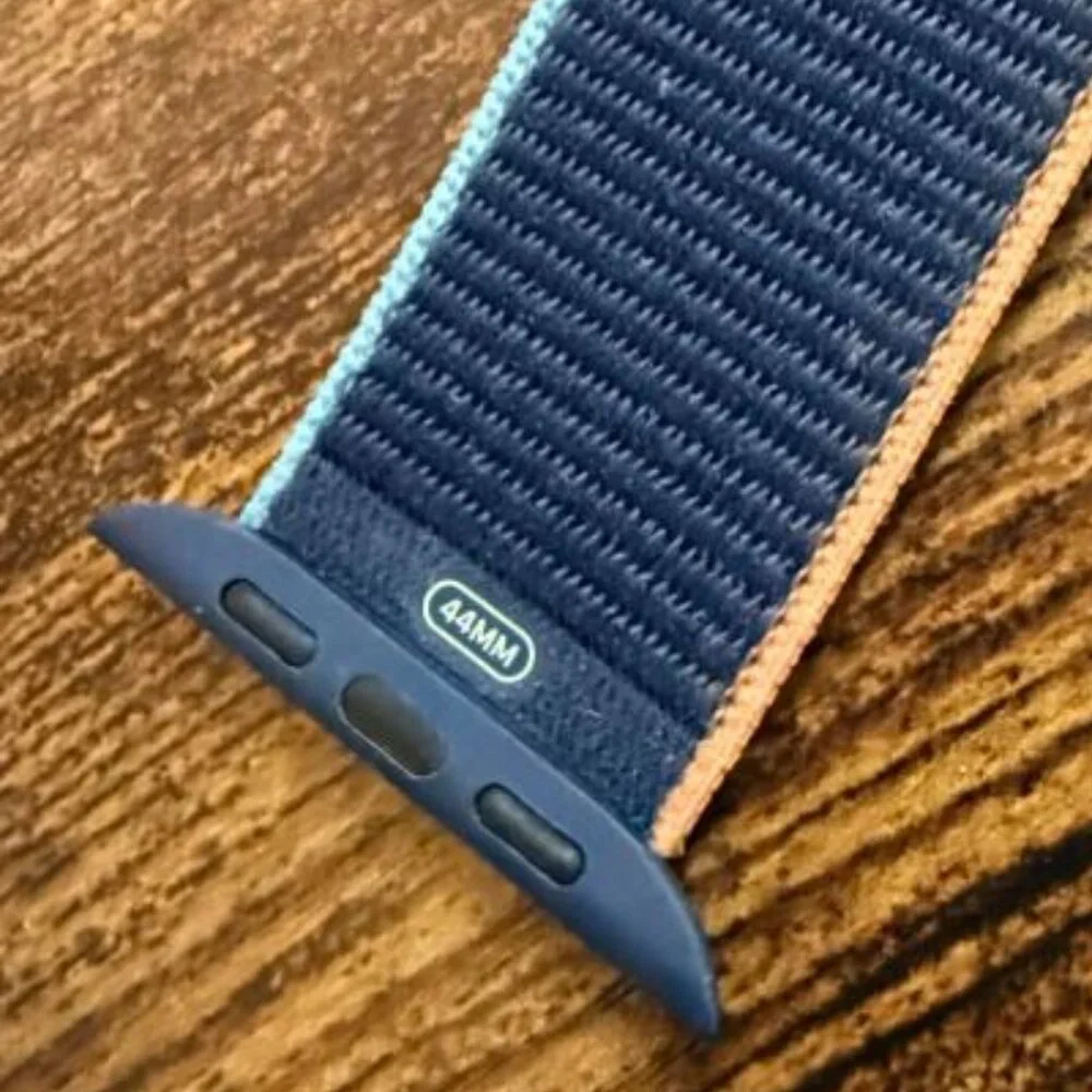 Apple Watch Band 44MM Navy - Orange -- See pics